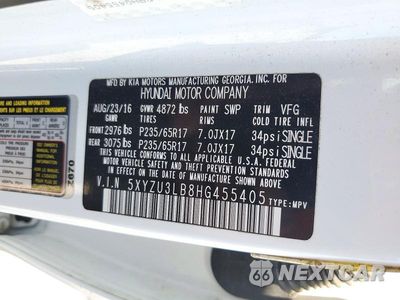 Zdjęcie 13 z 13 samochodu: 2017 HYUNDAI SANTA FE SPORT 2.4L VIN:5XYZU3LB8HG455405 - miniatura
