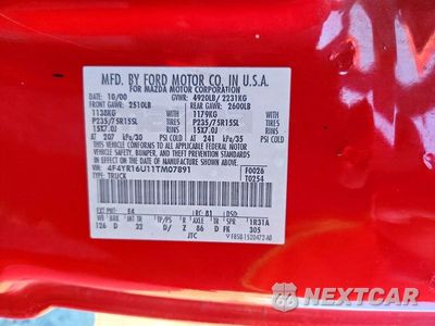 Zdjęcie 12 z 12 samochodu: 2001 MAZDA B3000 CAB PLUS VIN:4F4YR16U11TM07891 - miniatura