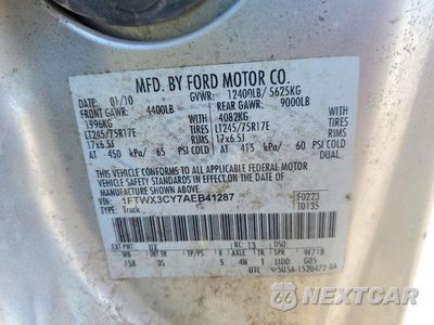 Zdjęcie 12 z 12 samochodu: 2010 FORD F350 SUPER DUTY VIN:1FTWX3CY7AEB41287 - miniatura