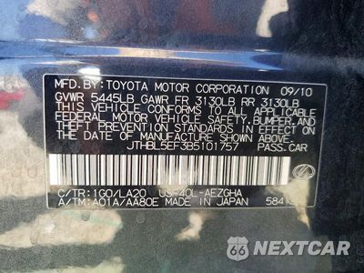 Zdjęcie 12 z 12 samochodu: 2011 LEXUS LS 460 VIN:JTHBL5EF3B5101757 - miniatura