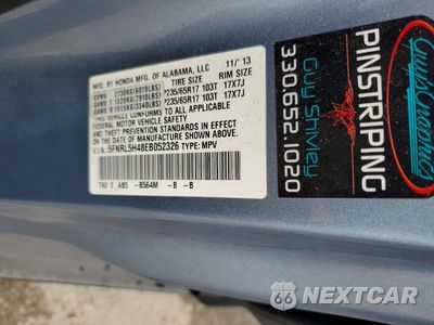Zdjęcie 14 z 14 samochodu: 2014 HONDA ODYSSEY EX VIN:5FNRL5H48EB052326 - miniatura