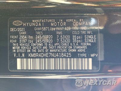 Zdjęcie 13 z 13 samochodu: 2022 HYUNDAI PALISADE SEL VIN:KM8R4DHE7NU418425 - miniatura
