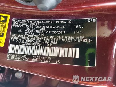 Zdjęcie 13 z 13 samochodu: 2019 TOYOTA HIGHLANDER LIMITED VIN:5TDDZRFH3KS971504 - miniatura