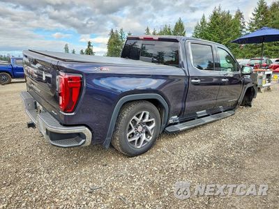 Trzecie zdjęcie samochodu z tyłu: 2022 GMC SIERRA K1500 SLT VIN:3GTUUDED7NG590144 - miniatura