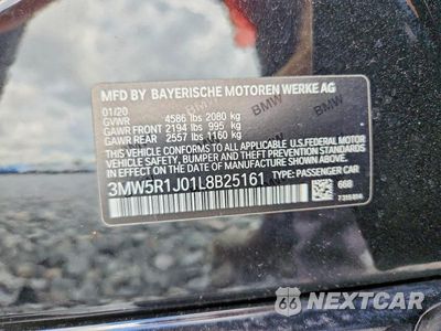 Zdjęcie 12 z 12 samochodu: 2020 BMW 330I VIN:3MW5R1J01L8B25161 - miniatura