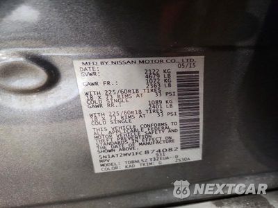 Zdjęcie 12 z 12 samochodu: 2015 NISSAN ROGUE SL VIN:5N1AT2MV1FC874082 - miniatura