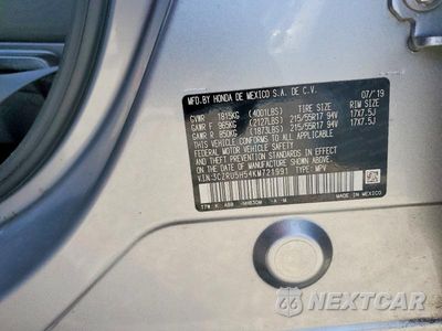 Zdjęcie 12 z 12 samochodu: 2019 HONDA HR-V EX VIN:3CZRU5H54KM721991 - miniatura