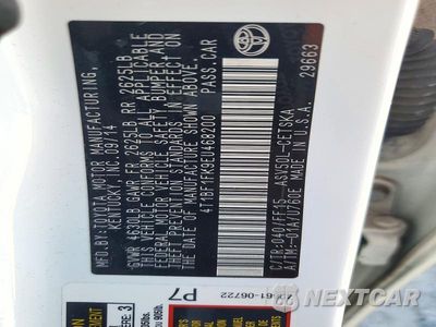Zdjęcie 12 z 12 samochodu: 2014 TOYOTA CAMRY SE VIN:4T1BF1FK9EU468200 - miniatura