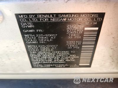 Zdjęcie 13 z 13 samochodu: 2015 NISSAN ROGUE S VIN:KNMAT2MV0FP521880 - miniatura