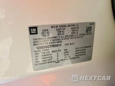 Zdjęcie 13 z 13 samochodu: 2015 CHEVROLET SUBURBAN C1500 LTZ VIN:1GNSCKKC7FR659613 - miniatura