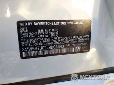 Zdjęcie 13 z 13 samochodu: 2020 BMW 330XI VIN:3MW5R7J02L8B08680 - miniatura