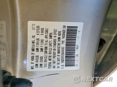 Zdjęcie 12 z 12 samochodu: 2013 HONDA ACCORD EXL VIN:1HGCR3F87DA044063 - miniatura