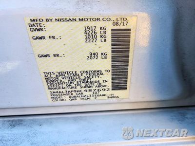 Zdjęcie 13 z 13 samochodu: 2017 NISSAN ALTIMA 2.5 SR VIN:1N4AL3AP9HC487692 - miniatura