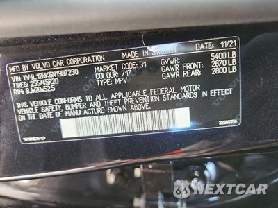 Zdjęcie 13 z 13 samochodu: 2022 VOLVO XC60 B5 MOMENTUM VIN:YV4L12RK6N1987230 - miniatura