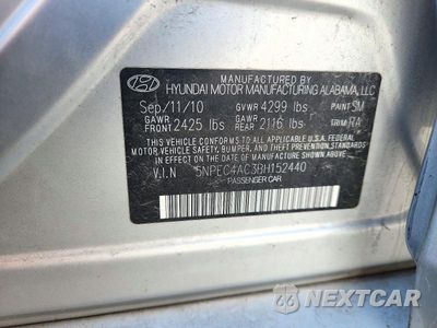 Zdjęcie 12 z 12 samochodu: 2011 HYUNDAI SONATA SE VIN:5NPEC4AC3BH152440 - miniatura