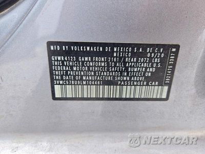 Zdjęcie 13 z 13 samochodu: 2020 VOLKSWAGEN JETTA S VIN:3VWC57BU9LM104461 - miniatura