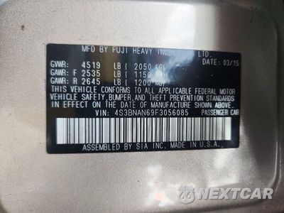 Zdjęcie 12 z 12 samochodu: 2015 SUBARU LEGACY 2.5I LIMITED VIN:4S3BNAN69F3056085 - miniatura
