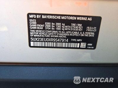 Zdjęcie 13 z 13 samochodu: 2024 BMW X5 XDRIVE40I VIN:5UX23EU0XR9S47914 - miniatura