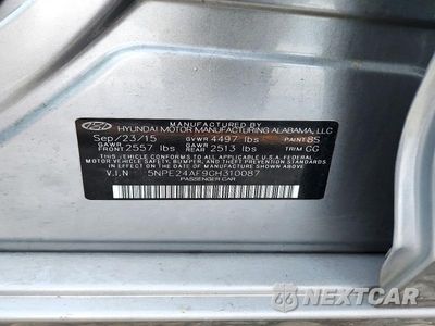 Zdjęcie 13 z 13 samochodu: 2016 HYUNDAI SONATA SE VIN:5NPE24AF9GH310087 - miniatura