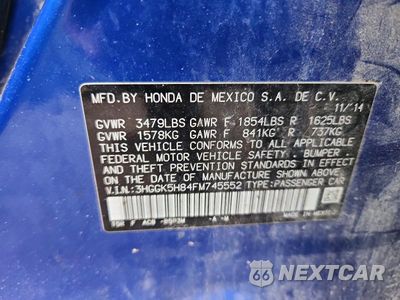 Zdjęcie 13 z 13 samochodu: 2015 HONDA FIT EX VIN:3HGGK5H84FM745552 - miniatura