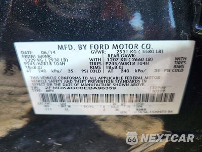 Zdjęcie 13 z 13 samochodu: 2014 FORD EDGE SE VIN:2FMDK4GC0EBA96359 - miniatura