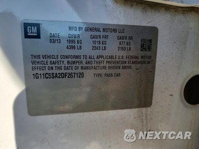 Zdjęcie 12 z 12 samochodu: 2013 CHEVROLET MALIBU 1LT VIN:1G11C5SA2DF267120 - miniatura