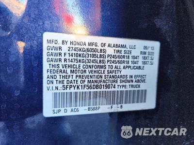 Zdjęcie 12 z 12 samochodu: 2013 HONDA RIDGELINE RTL VIN:5FPYK1F56DB019074 - miniatura