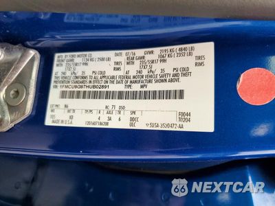 Zdjęcie 13 z 13 samochodu: 2017 FORD ESCAPE SE VIN:1FMCU9G97HUB02891 - miniatura