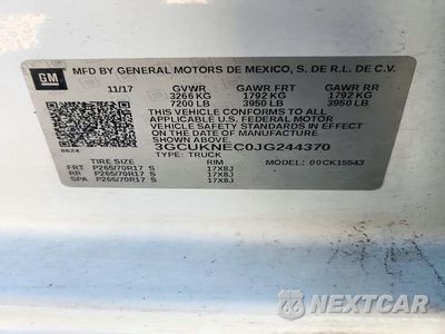 Zdjęcie 12 z 12 samochodu: 2018 CHEVROLET SILVERADO K1500 VIN:3GCUKNEC0JG244370 - miniatura