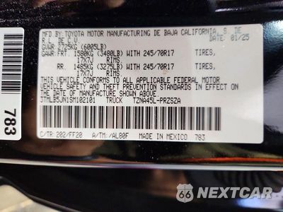 Zdjęcie 12 z 12 samochodu: 2025 TOYOTA TACOMA SR5 VIN:3TMLB5JN1SM102101 - miniatura