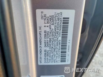 Zdjęcie 12 z 12 samochodu: 2018 HONDA ACCORD EXL VIN:1HGCV1F56JA168679 - miniatura
