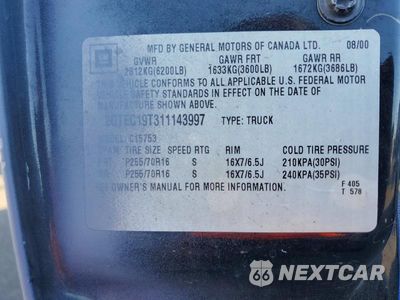 Zdjęcie 12 z 12 samochodu: 2001 GMC NEW SIERRA C1500 VIN:2GTEC19T311143997 - miniatura