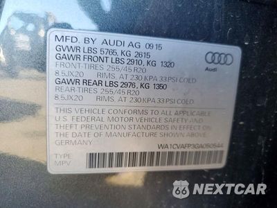 Zdjęcie 13 z 13 samochodu: 2016 AUDI Q5 TDI PREMIUM PLUS VIN:WA1CVAFP3GA050544 - miniatura