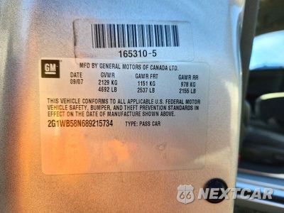 Zdjęcie 12 z 12 samochodu: 2008 CHEVROLET IMPALA LS VIN:2G1WB58N689215734 - miniatura