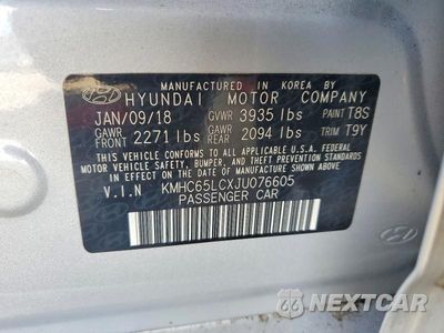 Zdjęcie 12 z 12 samochodu: 2018 HYUNDAI IONIQ BLUE VIN:KMHC65LCXJU076605 - miniatura