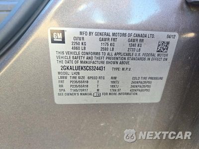 Zdjęcie 13 z 13 samochodu: 2012 GMC TERRAIN SLT VIN:2GKALUEK5C6324431 - miniatura