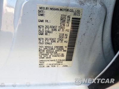 Zdjęcie 12 z 12 samochodu: 2022 NISSAN FRONTIER SV VIN:1N6ED1FK5NN622948 - miniatura
