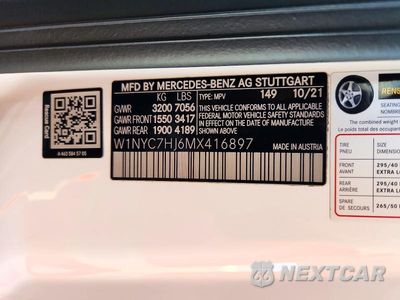 Zdjęcie 14 z 14 samochodu: 2021 MERCEDES-BENZ G 63 AMG VIN:W1NYC7HJ6MX416897 - miniatura