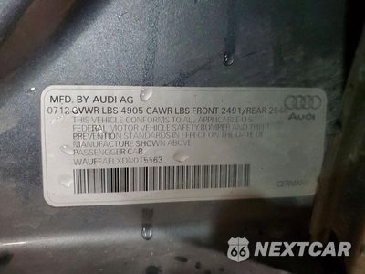 Zdjęcie 12 z 12 samochodu: 2013 AUDI A4 PREMIUM PLUS VIN:WAUFFAFLXDN015563 - miniatura