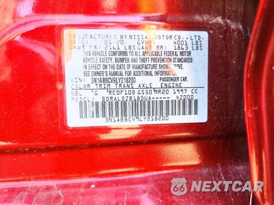 Zdjęcie 12 z 12 samochodu: 2020 NISSAN SENTRA SV VIN:3N1AB8CV9LY218200 - miniatura