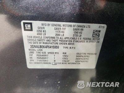 Zdjęcie 13 z 13 samochodu: 2015 CHEVROLET EQUINOX LT VIN:2GNALBEK4F6415959 - miniatura