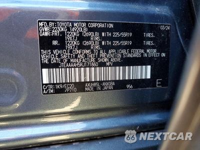 Zdjęcie 13 z 13 samochodu: 2024 TOYOTA VENZA XLE VIN:JTEAAAAH5RJ171860 - miniatura