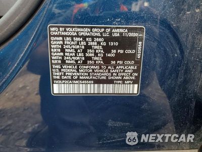 Zdjęcie 14 z 14 samochodu: 2021 VOLKSWAGEN ATLAS SE VIN:1V2LP2CA1MC545569 - miniatura