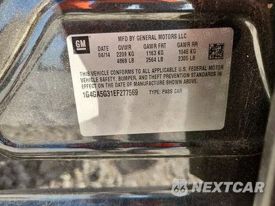 Zdjęcie 12 z 12 samochodu: 2014 BUICK LACROSSE VIN:1G4GA5G31EF277569 - miniatura