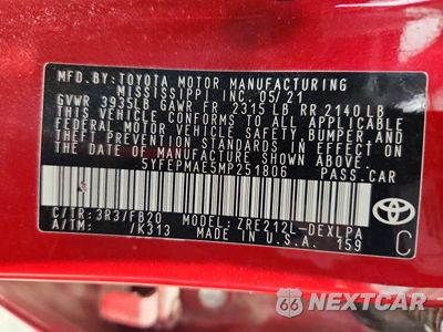 Zdjęcie 12 z 12 samochodu: 2021 TOYOTA COROLLA LE VIN:5YFEPMAE5MP251806 - miniatura