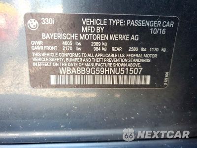 Zdjęcie 12 z 12 samochodu: 2017 BMW 330 I VIN:WBA8B9G59HNU51507 - miniatura
