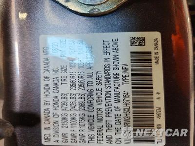 Zdjęcie 13 z 13 samochodu: 2020 HONDA CR-V EX VIN:2HKRW2H5XLH671541 - miniatura