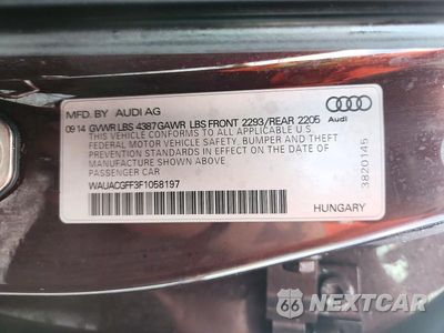 Zdjęcie 13 z 13 samochodu: 2015 AUDI A3 PREMIUM VIN:WAUACGFF3F1058197 - miniatura