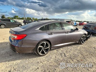 Trzecie zdjęcie samochodu z tyłu: 2019 HONDA ACCORD SPORT VIN:1HGCV1F36KA004185 - miniatura