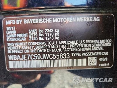 Zdjęcie 12 z 12 samochodu: 2018 BMW 540 XI VIN:WBAJE7C59JWC55833 - miniatura